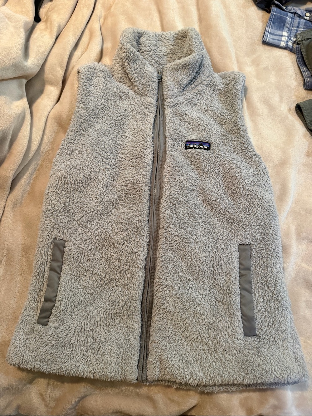 Patagonia Gray Sherpa Fleece Vest